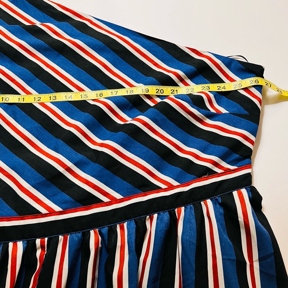 Soncy Multicolored Striped One Shoulder Maxi Dress Size 4X NWT - Picture 6 of 9